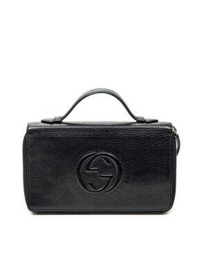 Gucci Soho Clutch Black Calfskin Leather